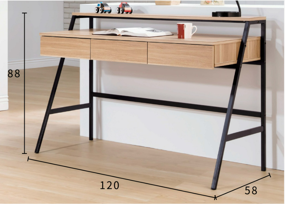 A583-06保羅原木色4尺書桌