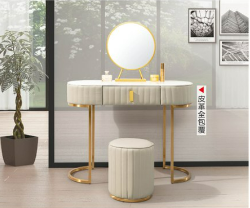 A18-04妮達3.3尺石面鏡台(含椅)
