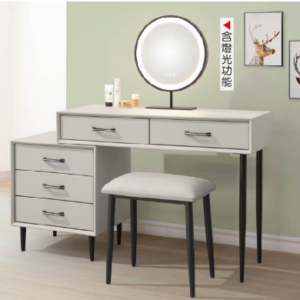 A18-02艾米莉3.3尺伸縮鏡台(含椅) 左右自由擺放