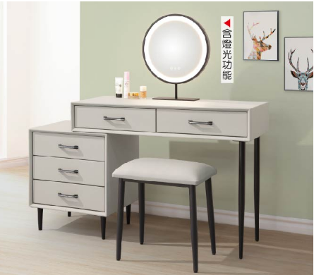 A18-02艾米莉3.3尺伸縮鏡台(含椅) 左右自由擺放