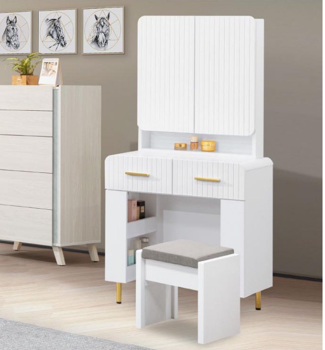 A112-09 溫斯頓2.3尺鏡台(含椅)