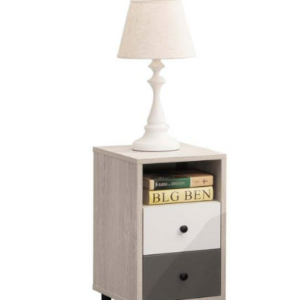 A124-01雨果床頭櫃(白碳燒)