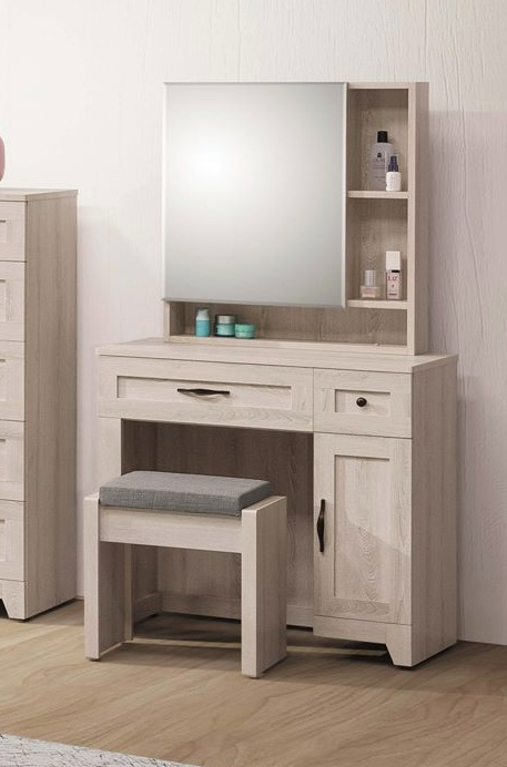 A198-07潔西2.7尺鏡台(含椅)