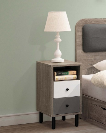 A155-01雨果床頭櫃(炭燒色)