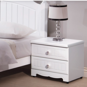 A157-01瑪莎白色床頭櫃