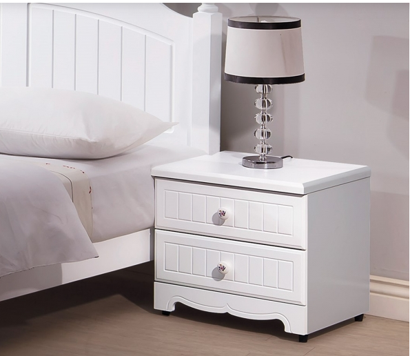 A157-01瑪莎白色床頭櫃