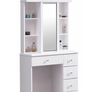 A157-04瑪莎白色2.7尺鏡台(含椅)