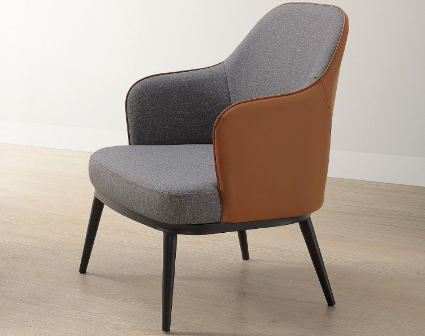 A229-02理察休閒椅(灰/橘)