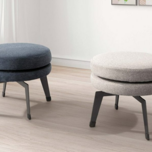 A224-01莉維亞旋轉椅(淺灰布)