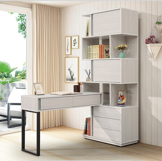 A566-03沃克H型功能書櫥桌組(書桌抽在右)