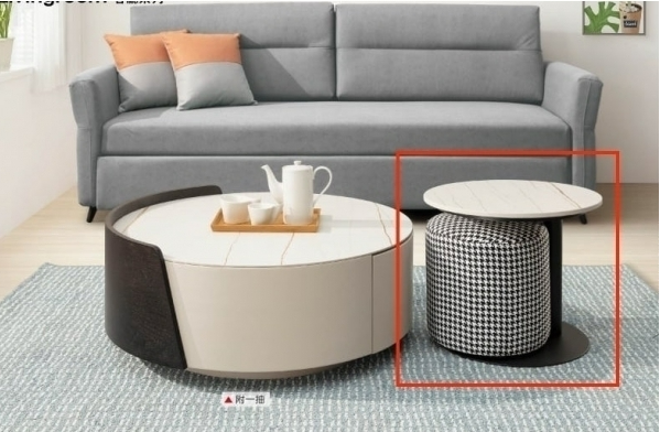 A241-04 法妮達岩板小茶几 含椅凳