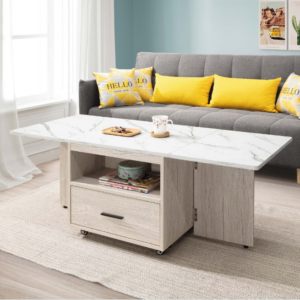 A304-01雨果折合茶几(白碳燒色)