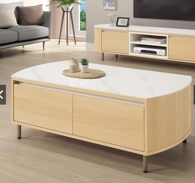 A317-01勞倫斯岩板大茶几(本色)