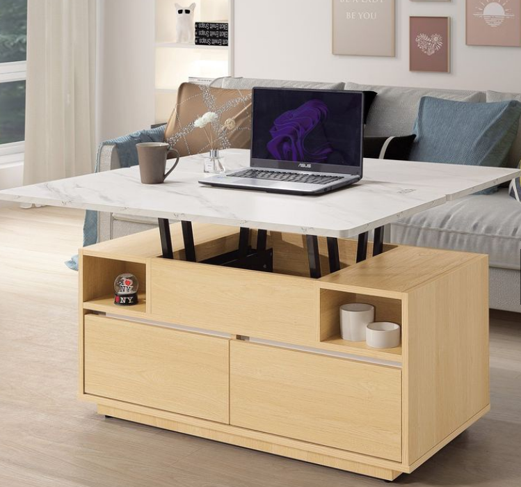 A332-07里德3.3尺升降茶几(本色)