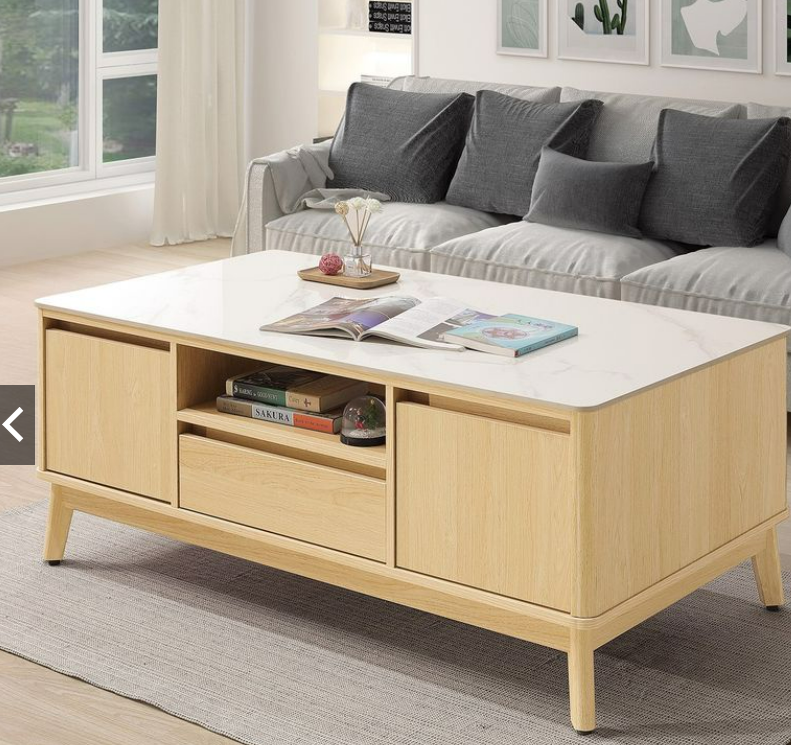 A307-01米倫4.3尺岩板大茶几(本色)