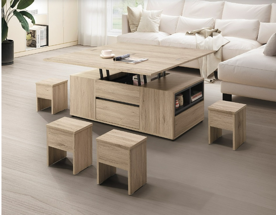 A309-01史蒂芬4尺雙升降茶几