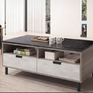 A316-01布爾4尺石面茶几(黑石)