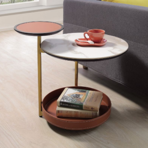 A329-05維德爾馬鞍皮岩板小茶几