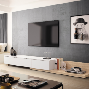 A366-01克魯斯6尺岩板伸縮長櫃(白/原木)