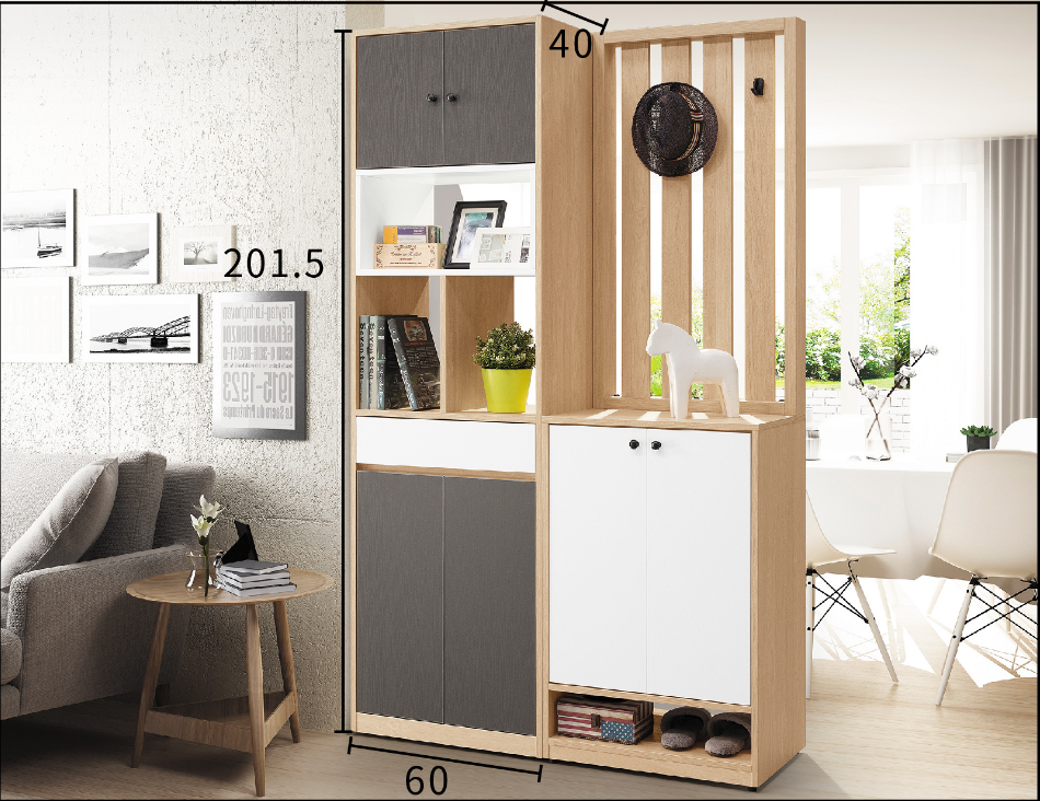 A377-02佩芮2尺格柵隔間鞋櫃