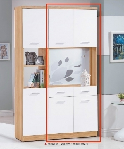 A386-01克萊兒北歐2.7尺玄關屏風雙面鞋櫃