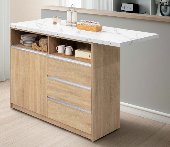 A417-01雨果原木5尺吧台中島