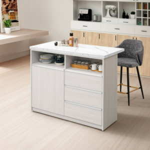 A418-02雨果白榆木4尺吧台中島