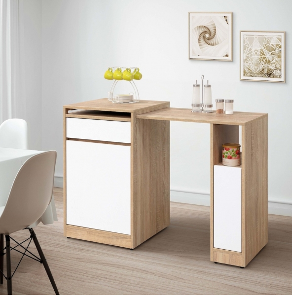 A408-02雨果原切2.3尺伸縮中島桌