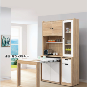 A427-01雨果4尺功能桌收納櫃組