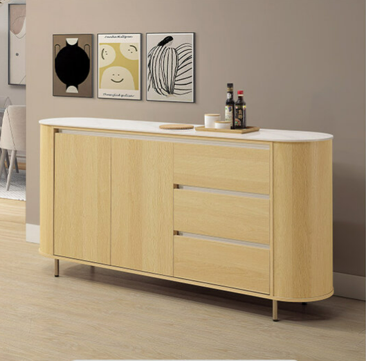 A434-03勞倫斯6尺岩板收納櫃(本色)