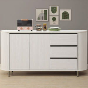 A434-01勞倫斯6尺岩板收納櫃(白榆木)