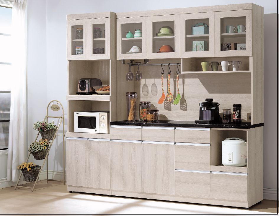 A453-02艾達石面5.3尺餐櫃(黑石)