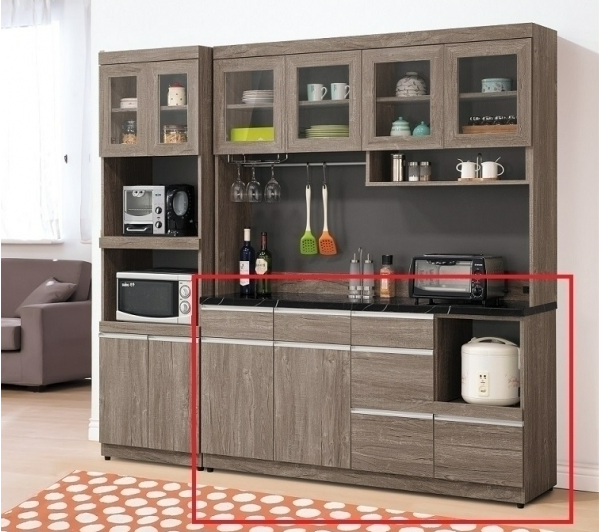 A462-07莫瑞石面5.3尺餐櫃下座