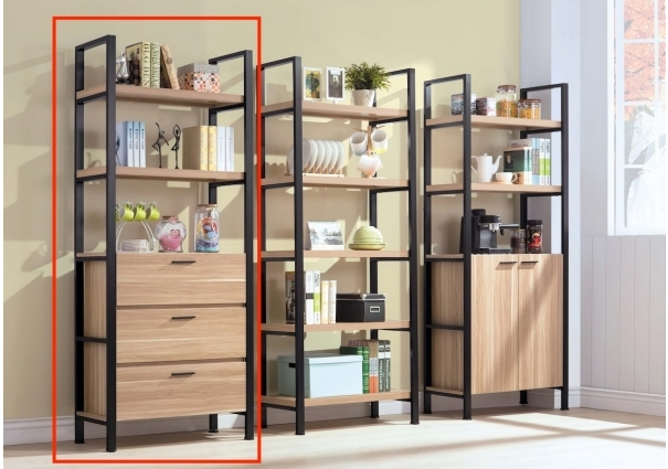 A461-01保羅原木2.7尺三抽置物架