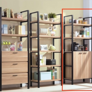 A461-03保羅原木2.7尺二門置物架