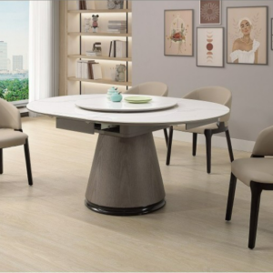 A483-01維克斯5.2尺岩板伸縮圓餐桌