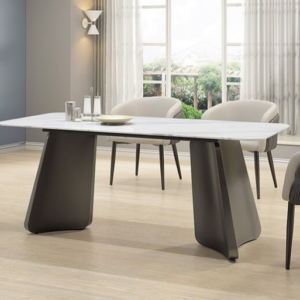 A485-01魯道夫6尺比利白通體岩板餐桌