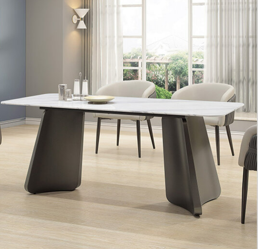 A485-01魯道夫6尺比利白通體岩板餐桌