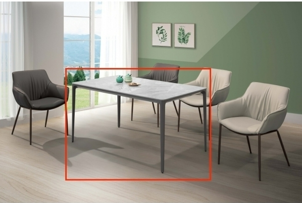 A496-04布蘭特4.6尺岩板圓角餐桌