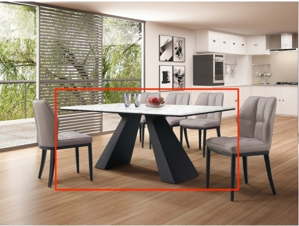 A498-01布雷克6尺奢晶石面餐桌