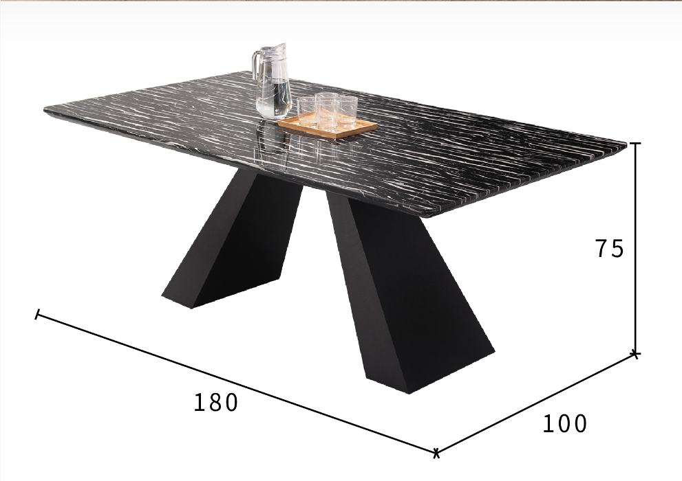 A528-02格雷6尺石面餐桌