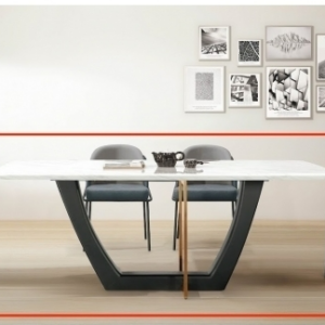 A528-01詹姆士6尺石面實木餐桌