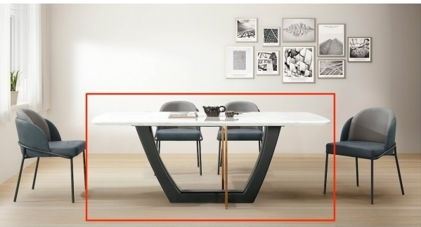 A528-01詹姆士6尺石面實木餐桌