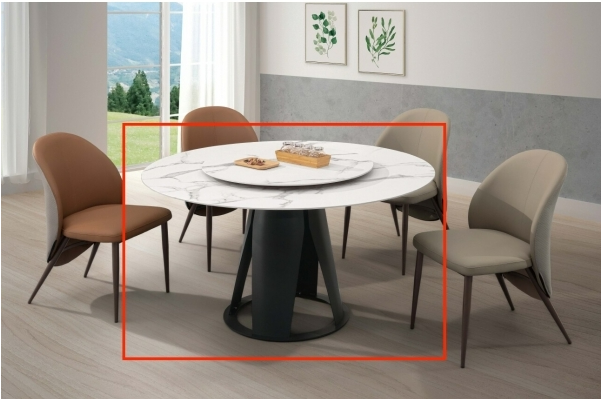 A484-01史派克4.3尺岩板圓餐桌