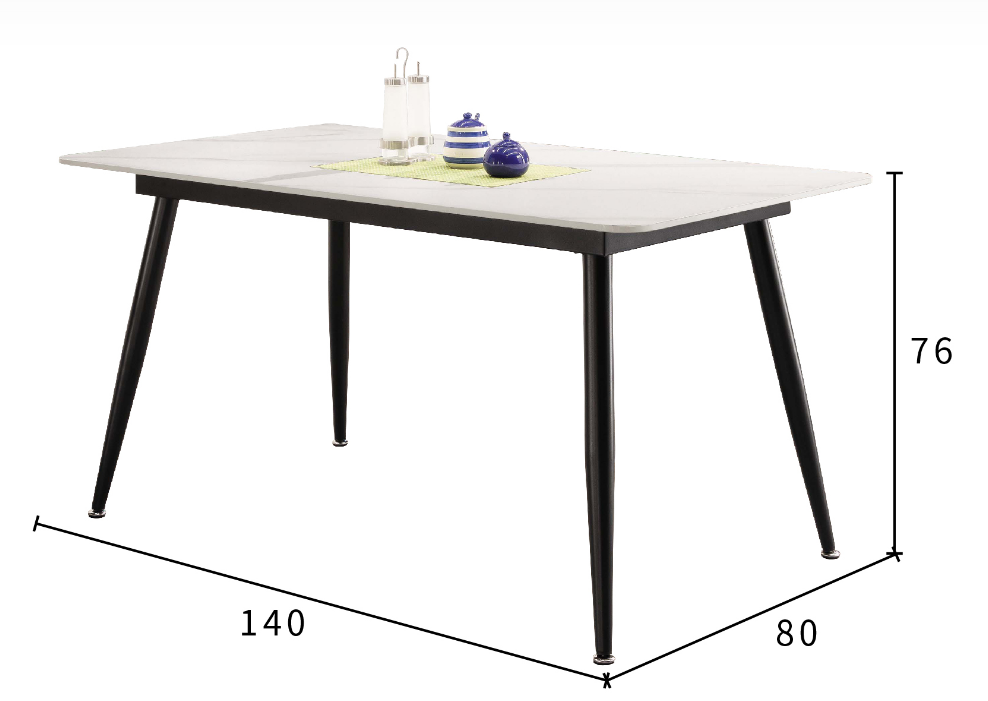 A505-01特爾4.6尺岩板餐桌(雪山石)