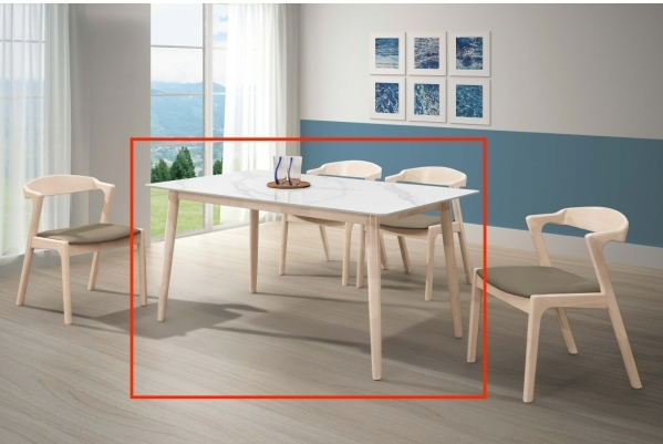 A510-01萊德洗白5尺岩板餐桌