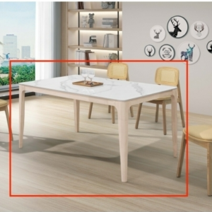 A510-03馬庫斯洗白5尺岩板餐桌