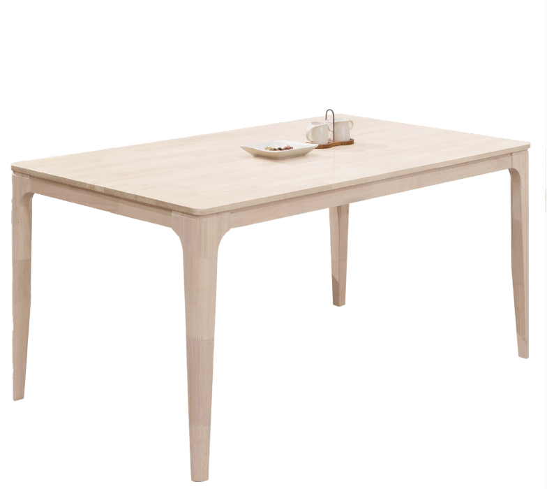 A513-01馬庫斯洗白5尺全實木餐桌