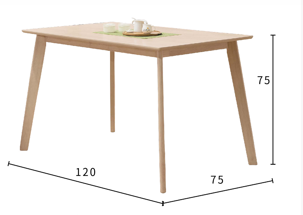A514-01凱夫洗白4尺餐桌
