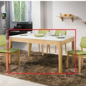 A517-05希芙雙色5尺全實木餐桌